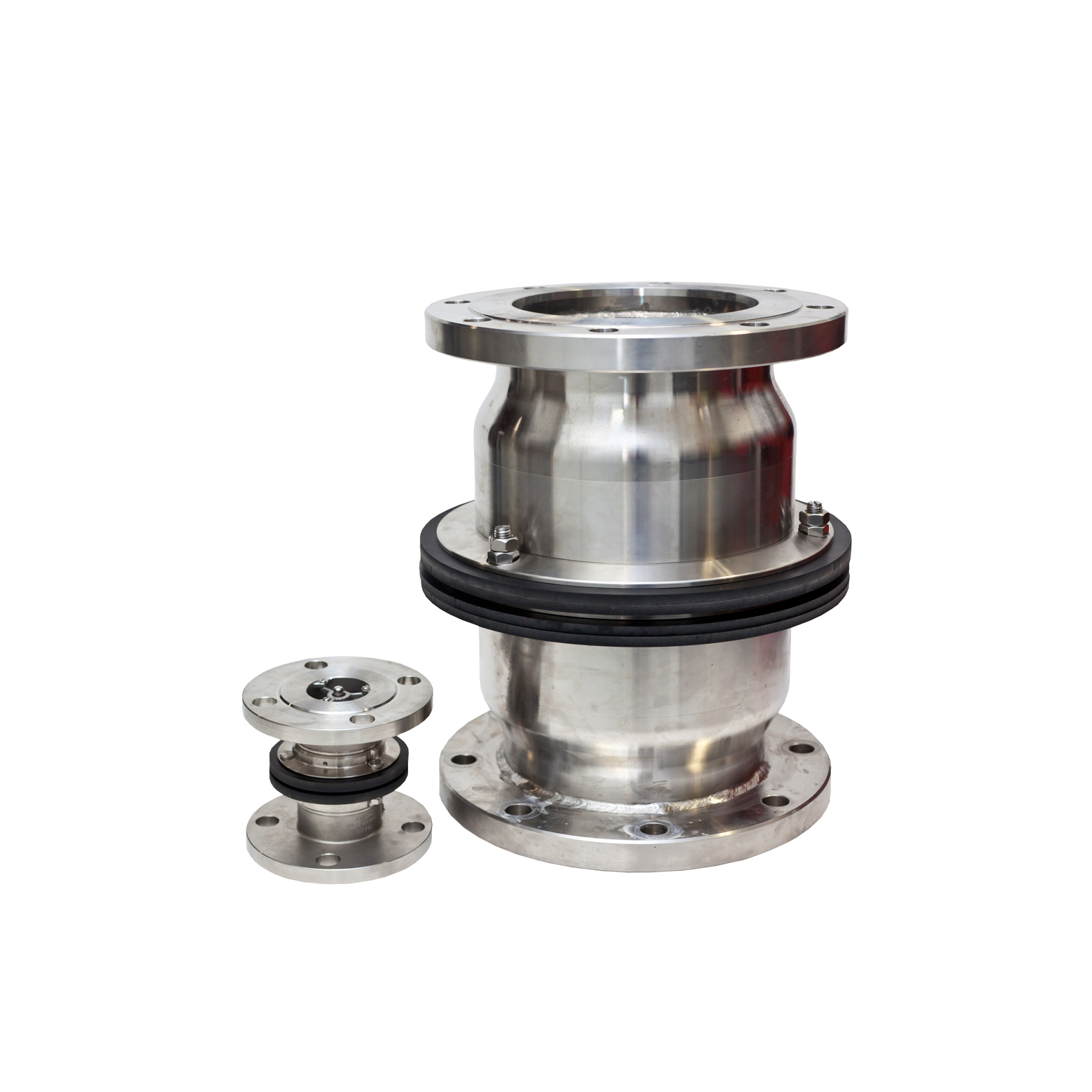 Two break away couplings